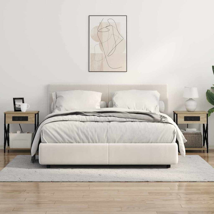 Nachtkastje met lade Sonoma eiken 41 x 31 x 51 cm Bewerkt hout