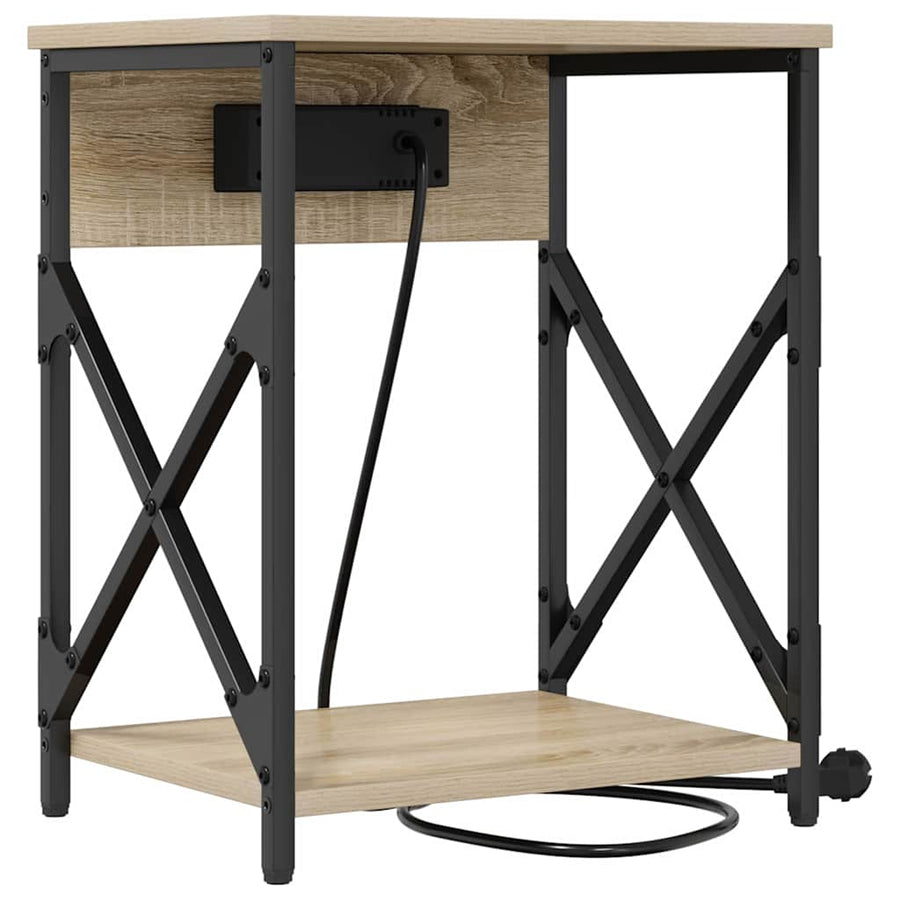 Nachtkastje met lade Sonoma eiken 41 x 31 x 51 cm Bewerkt hout