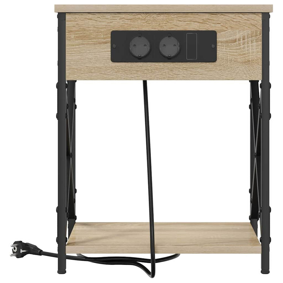 Nachtkastje met lade Sonoma eiken 41 x 31 x 51 cm Bewerkt hout