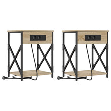 Nachtkastje 2 pcs Sonoma eiken 41 x 31 x 51 cm Bewerkt hout