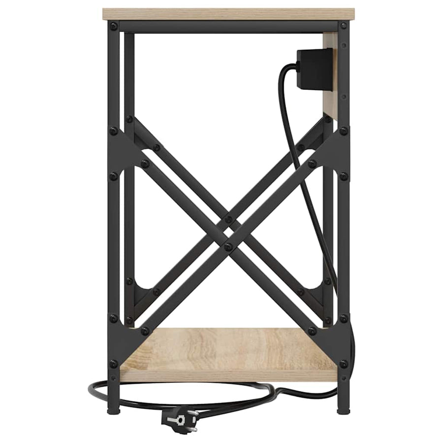 Nachtkastje 2 pcs Sonoma eiken 41 x 31 x 51 cm Bewerkt hout