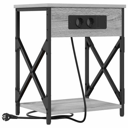 Nachtkastje met lade Grijs sonoma 41 x 31 x 51 cm Bewerkt hout