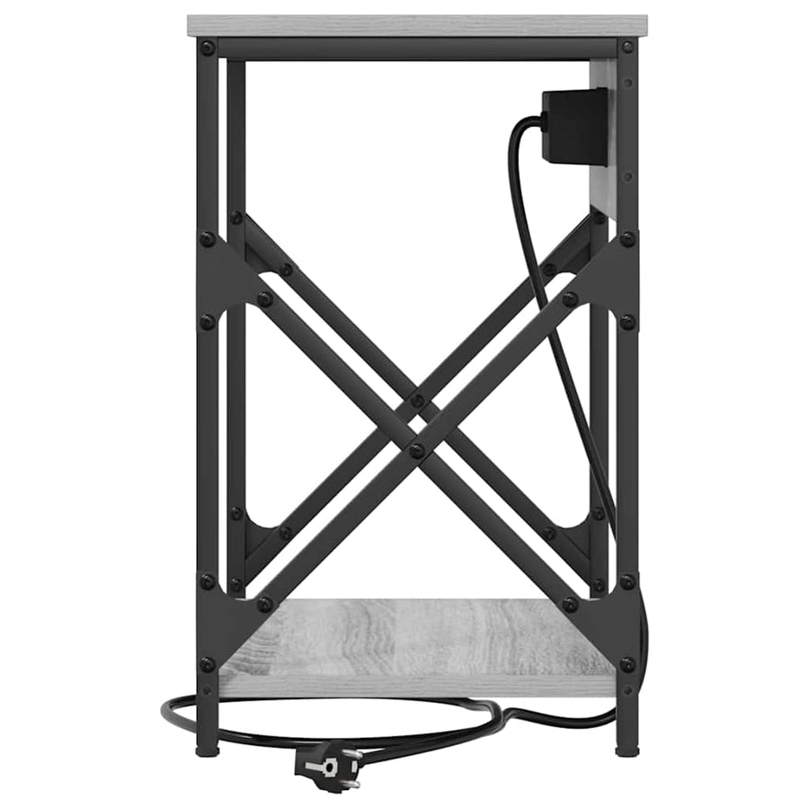 Nachtkastje 2 pcs Grijs sonoma 41 x 31 x 51 cm Bewerkt hout