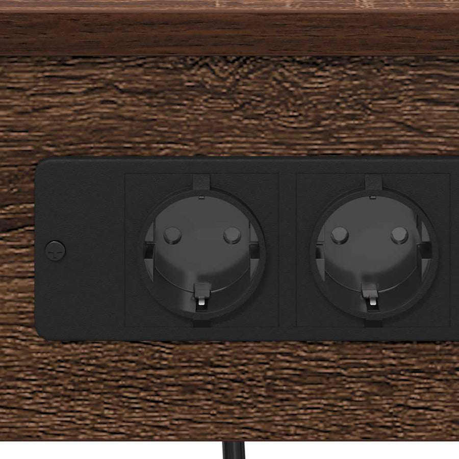 Nachtkastje 2 pcs bruin eikenkleur 41 x 31 x 51 cm Bewerkt hout