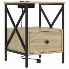 Nachtkastje Sonoma eiken 41,5 x 40,5 x 55 cm Bewerkt hout