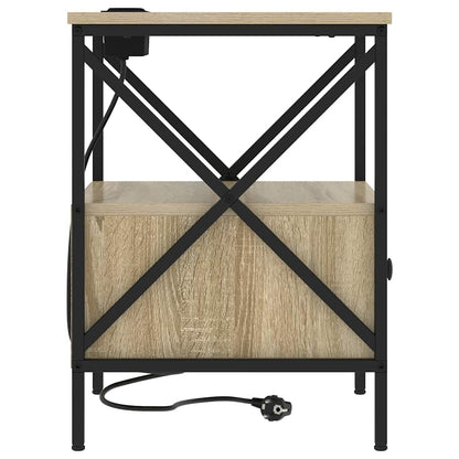 Nachtkastje Sonoma eiken 41,5 x 40,5 x 55 cm Bewerkt hout