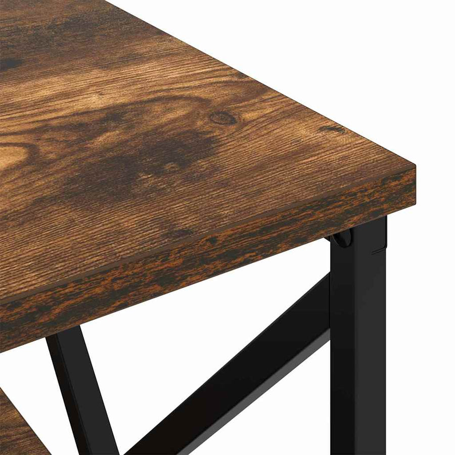 Nachtkastje Gerookt eiken 41,5 x 40,5 x 55 cm Bewerkt hout
