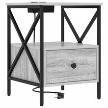 Nachtkastje Grijs sonoma 41,5 x 40,5 x 55 cm Bewerkt hout
