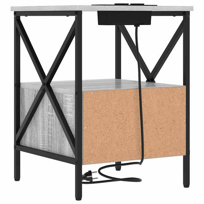 Nachtkastje 2 pcs Grijs sonoma 41,5 x 40,5 x 55 cm Bewerkt hout