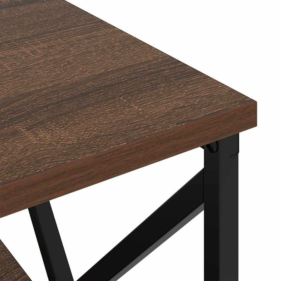 Nachtkastje met lade 2 pcs bruin eikenkleur 41,5 x 40,5 x 55 cm