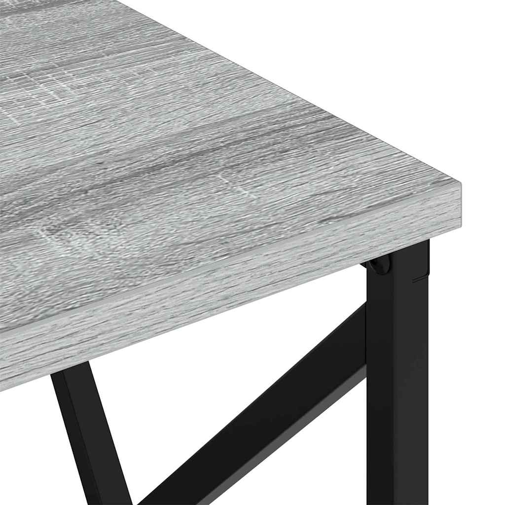 Nachtkastje met Oplaadstation 2 pcs Grijs sonoma Bewerkt hout