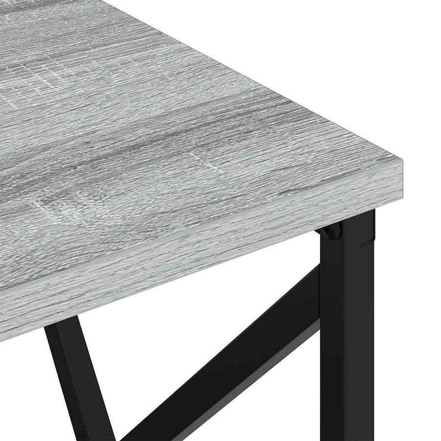Nachtkastje met Oplaadstation 2 pcs Grijs sonoma Bewerkt hout