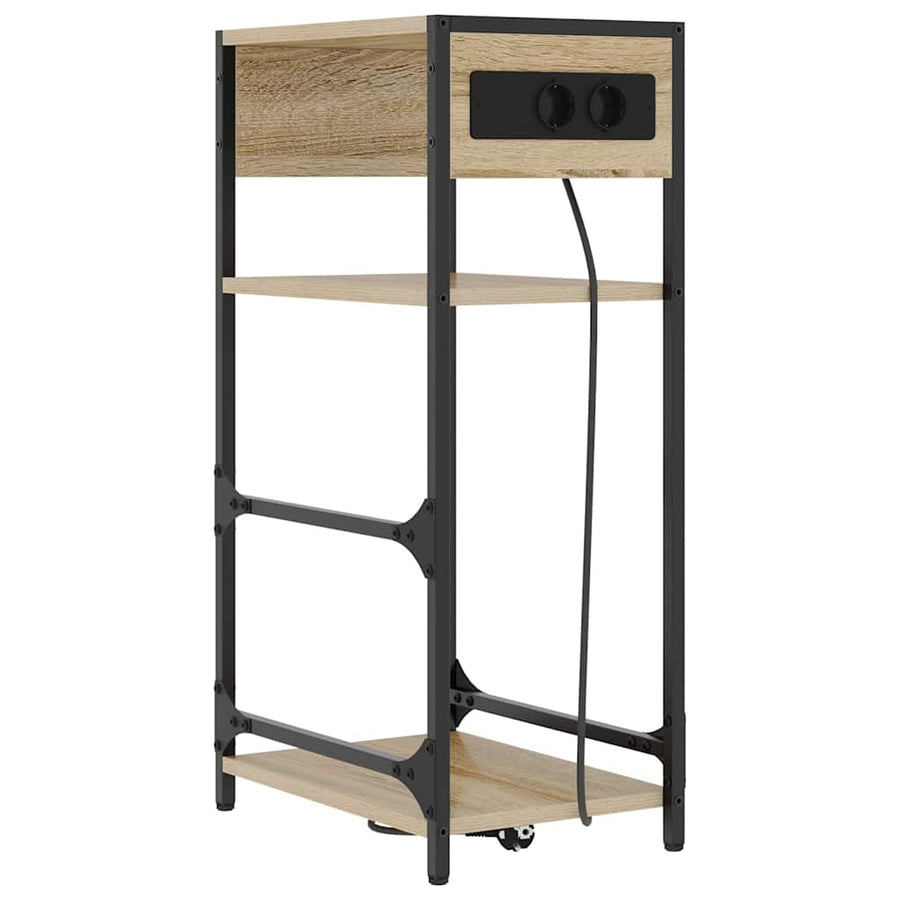 Nachtkastje met lade Sonoma eiken 40 x 27 x 76 cm Bewerkt hout
