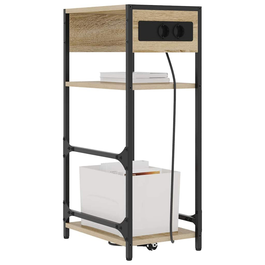 Nachtkastje met lade Sonoma eiken 40 x 27 x 76 cm Bewerkt hout