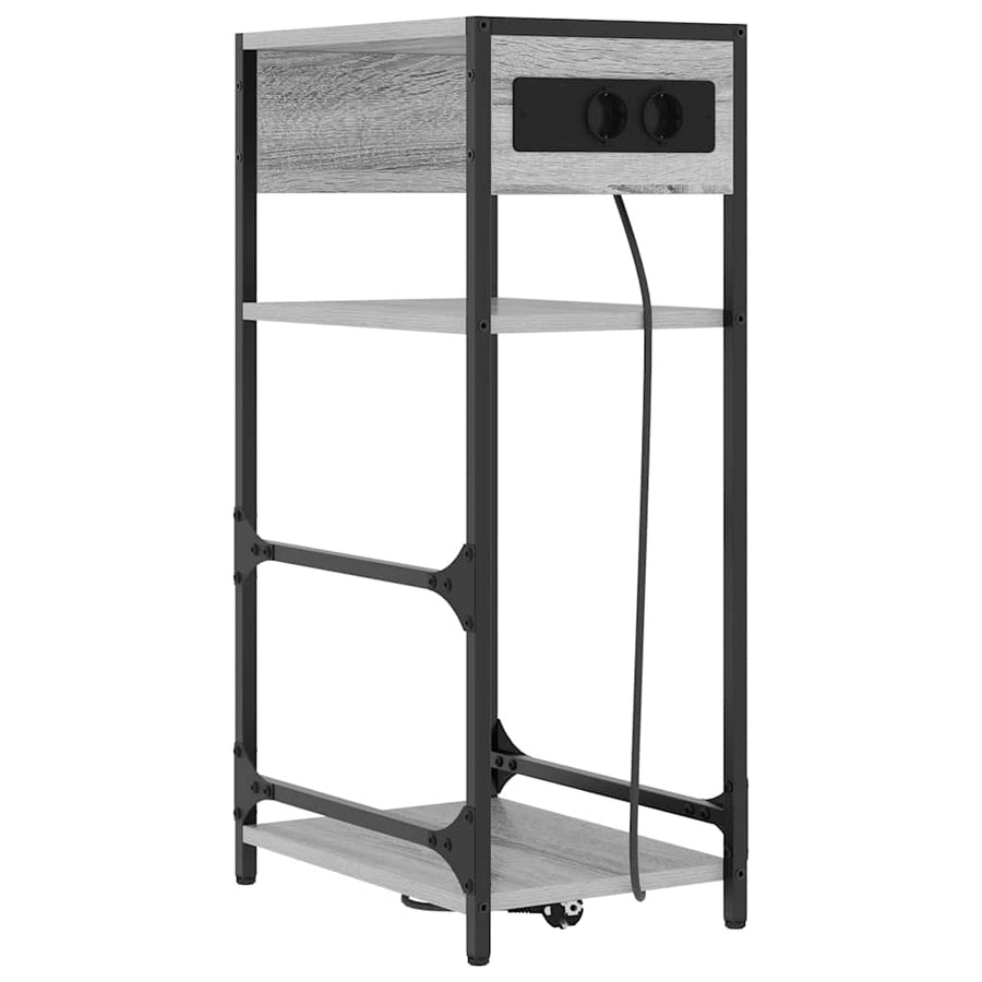 Nachtkastje met lade Grijs sonoma 40 x 27 x 76 cm Bewerkt hout