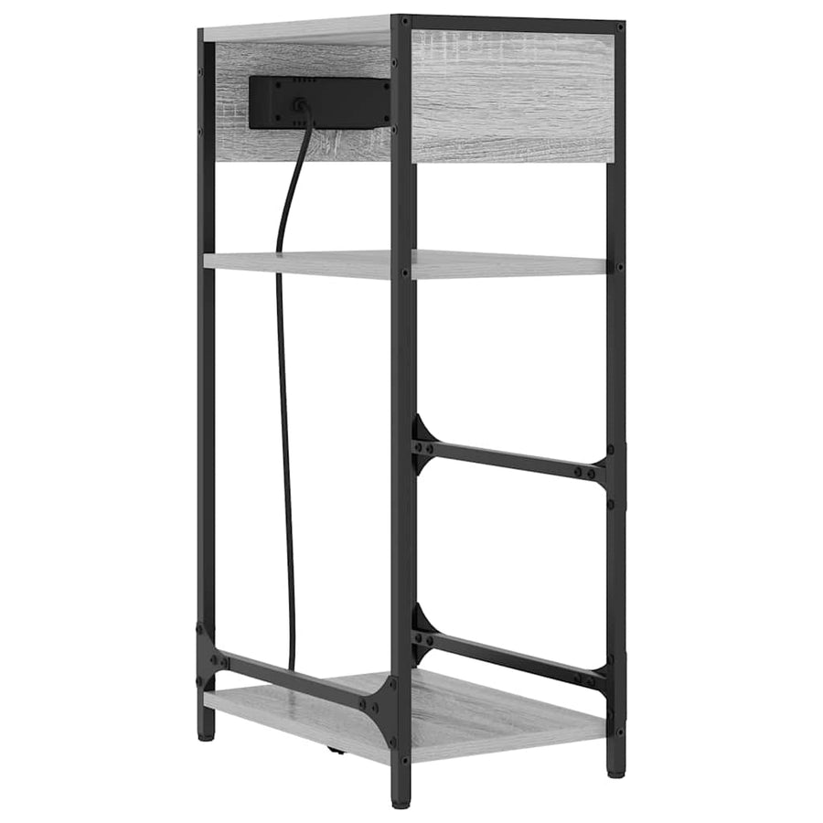 Nachtkastje met lade Grijs sonoma 40 x 27 x 76 cm Bewerkt hout