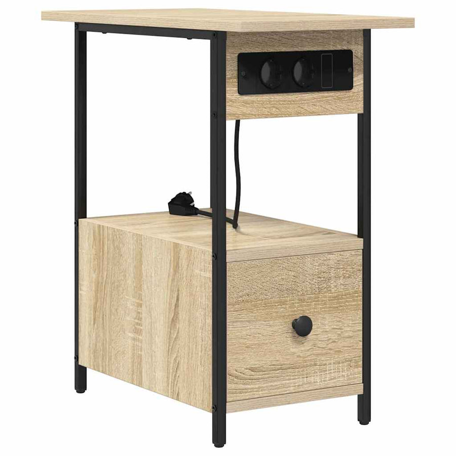 Nachtkastje met lade Sonoma eiken 60 x 30 x 61 cm Bewerkt hout