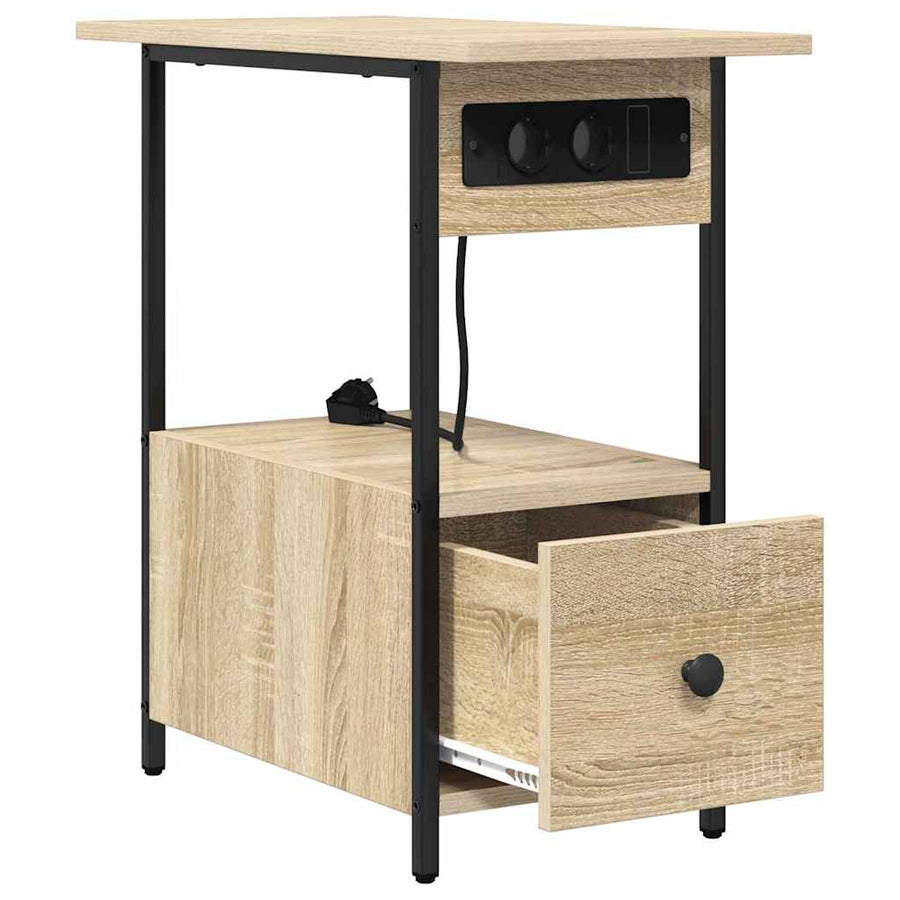 Nachtkastje met lade Sonoma eiken 60 x 30 x 61 cm Bewerkt hout