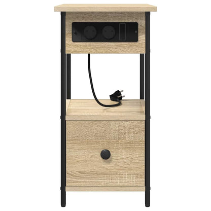 Nachtkastje met lade Sonoma eiken 60 x 30 x 61 cm Bewerkt hout