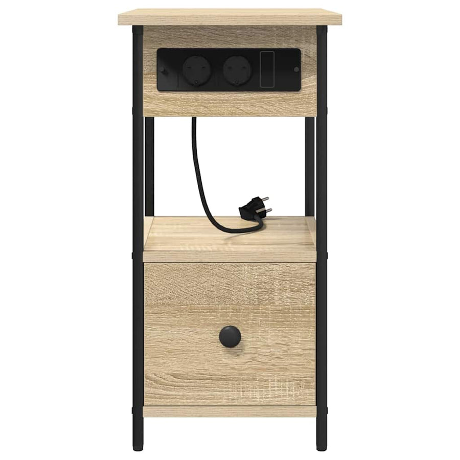 Nachtkastje met lade Sonoma eiken 60 x 30 x 61 cm Bewerkt hout