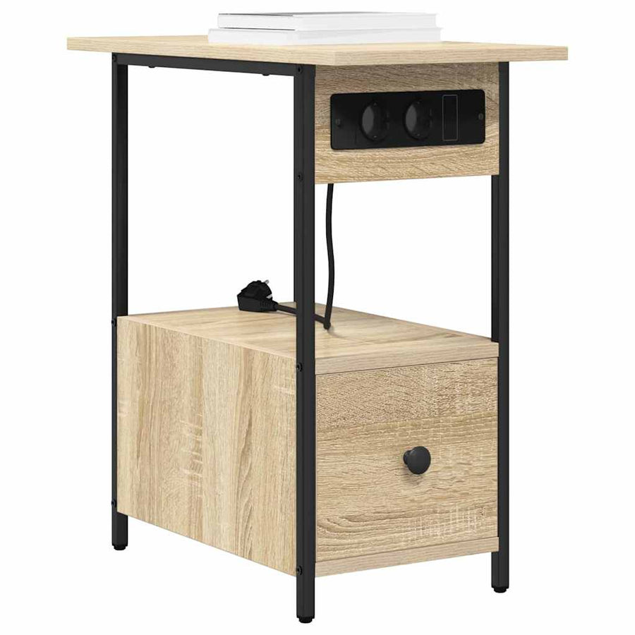 Nachtkastje met lade Sonoma eiken 60 x 30 x 61 cm Bewerkt hout