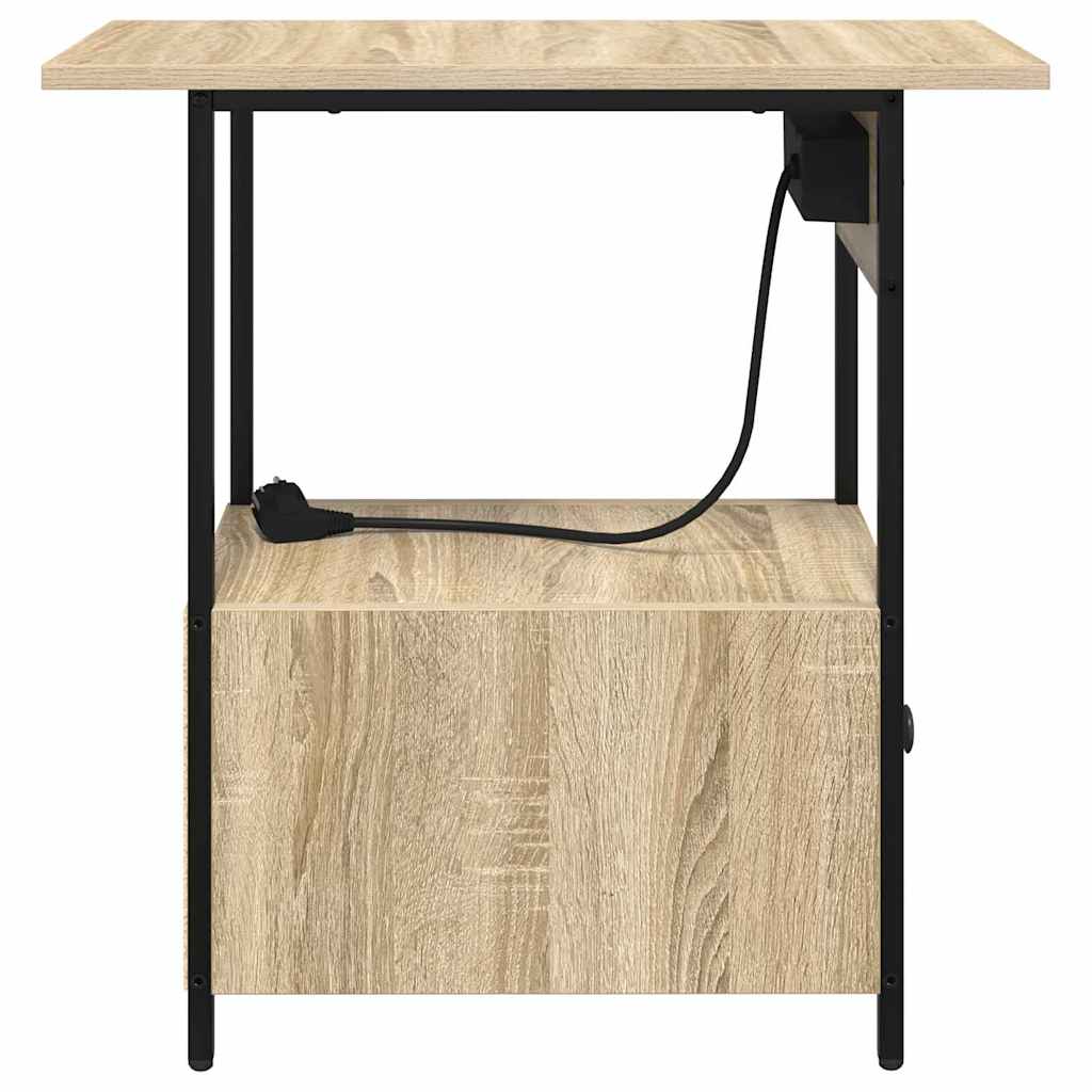 Nachtkastje met lade Sonoma eiken 60 x 30 x 61 cm Bewerkt hout