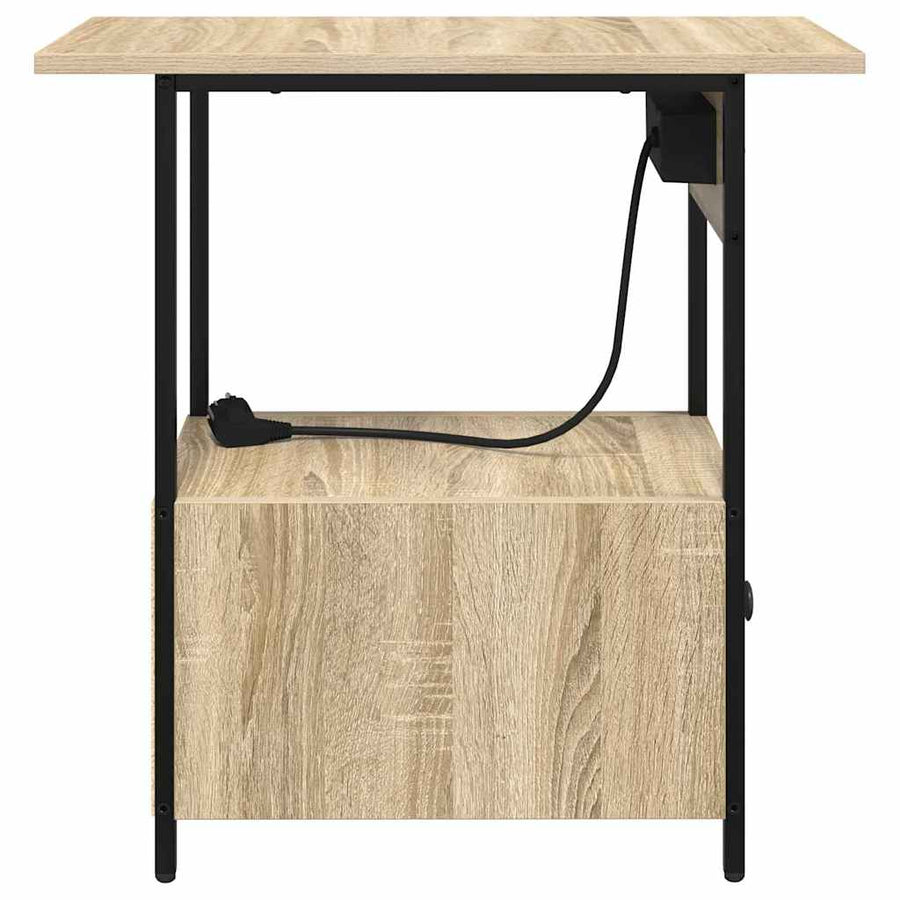 Nachtkastje met lade Sonoma eiken 60 x 30 x 61 cm Bewerkt hout