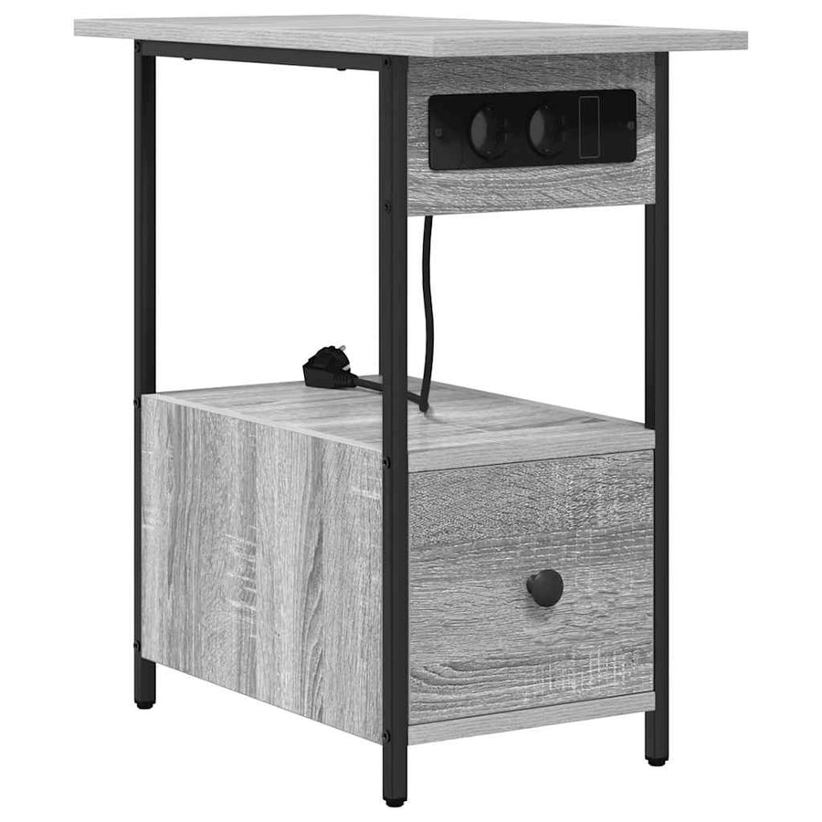 Nachtkastje met lade Grijs sonoma 60 x 30 x 61 cm Bewerkt hout