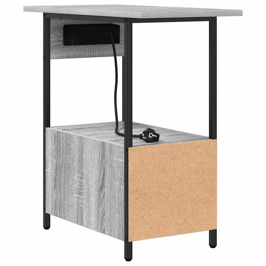 Nachtkastje met lade Grijs sonoma 60 x 30 x 61 cm Bewerkt hout