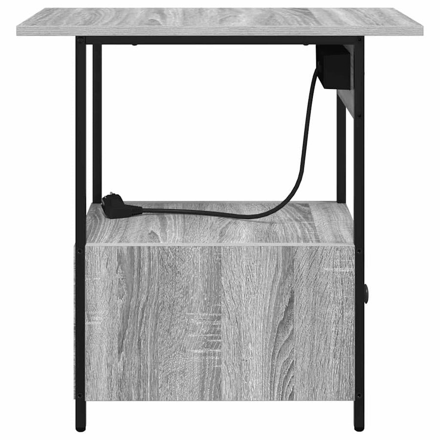 Nachtkastje met lade Grijs sonoma 60 x 30 x 61 cm Bewerkt hout