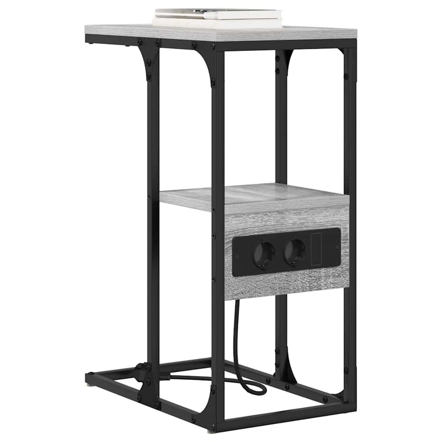Nachtkastje Grijs sonoma 41.5 x 26 x 60.5 cm Bewerkt hout