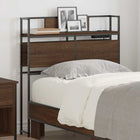 Storage Headboard with Shelf Brown Oak-Effect 75 cm Engineered Wood