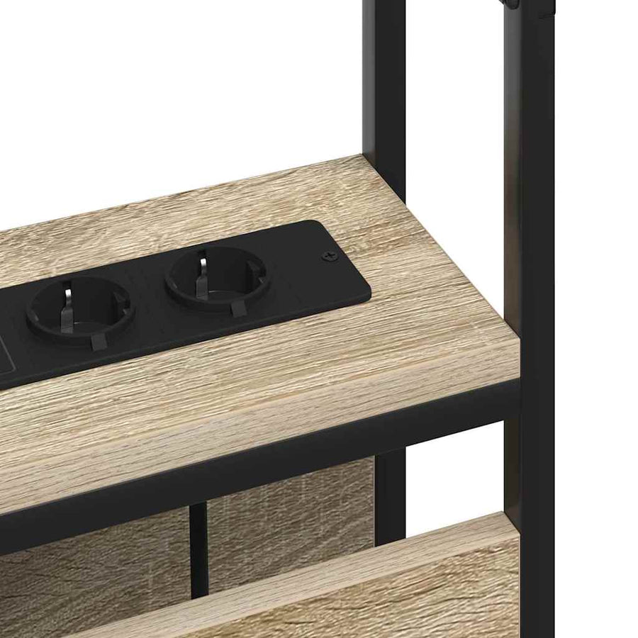Opberghoofdbord met hoofdeinde met opslag Sonoma eiken 80 cm Bewerkt hout