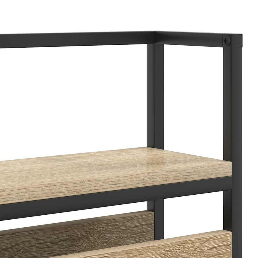 Opberghoofdbord met hoofdeinde met opslag Sonoma eiken 80 cm Bewerkt hout