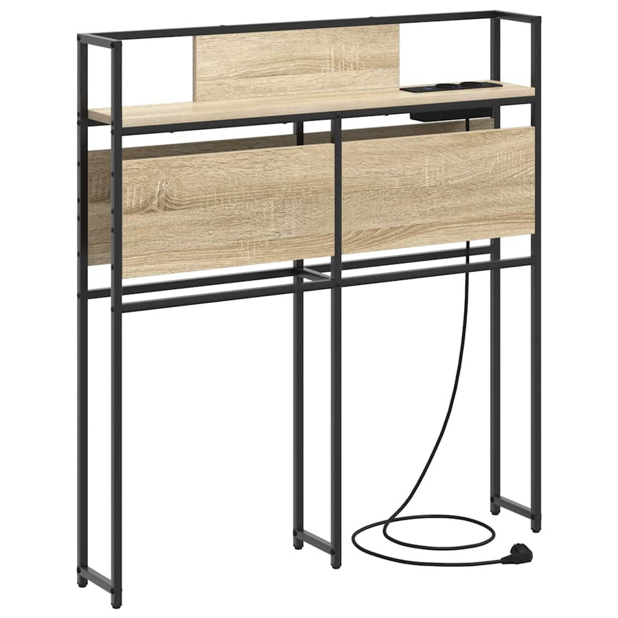Opberghoofdbord met hoofdeinde met opslag Sonoma eiken 80 cm Bewerkt hout