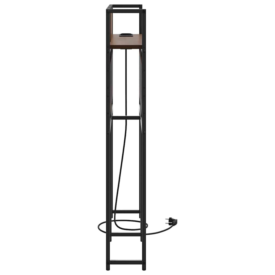 Opberghoofdbord bruin eikenkleur 80 cm Bewerkt hout