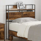 Storage Headboard with Shelf Smoked Oak 90 cm Engineered wood