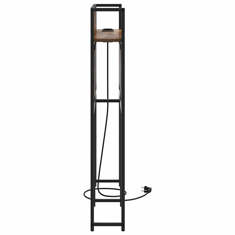 Opberghoofdbord Gerookt eiken 100 cm Bewerkt hout