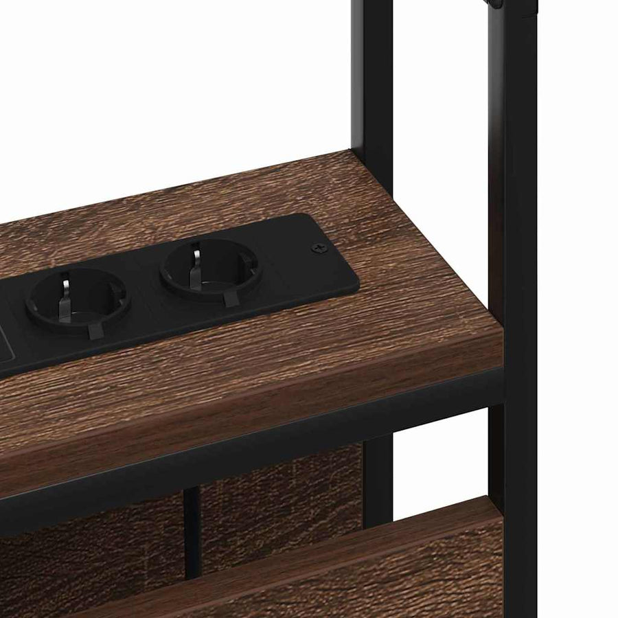 Opberghoofdbord bruin eikenkleur 100 cm Bewerkt hout