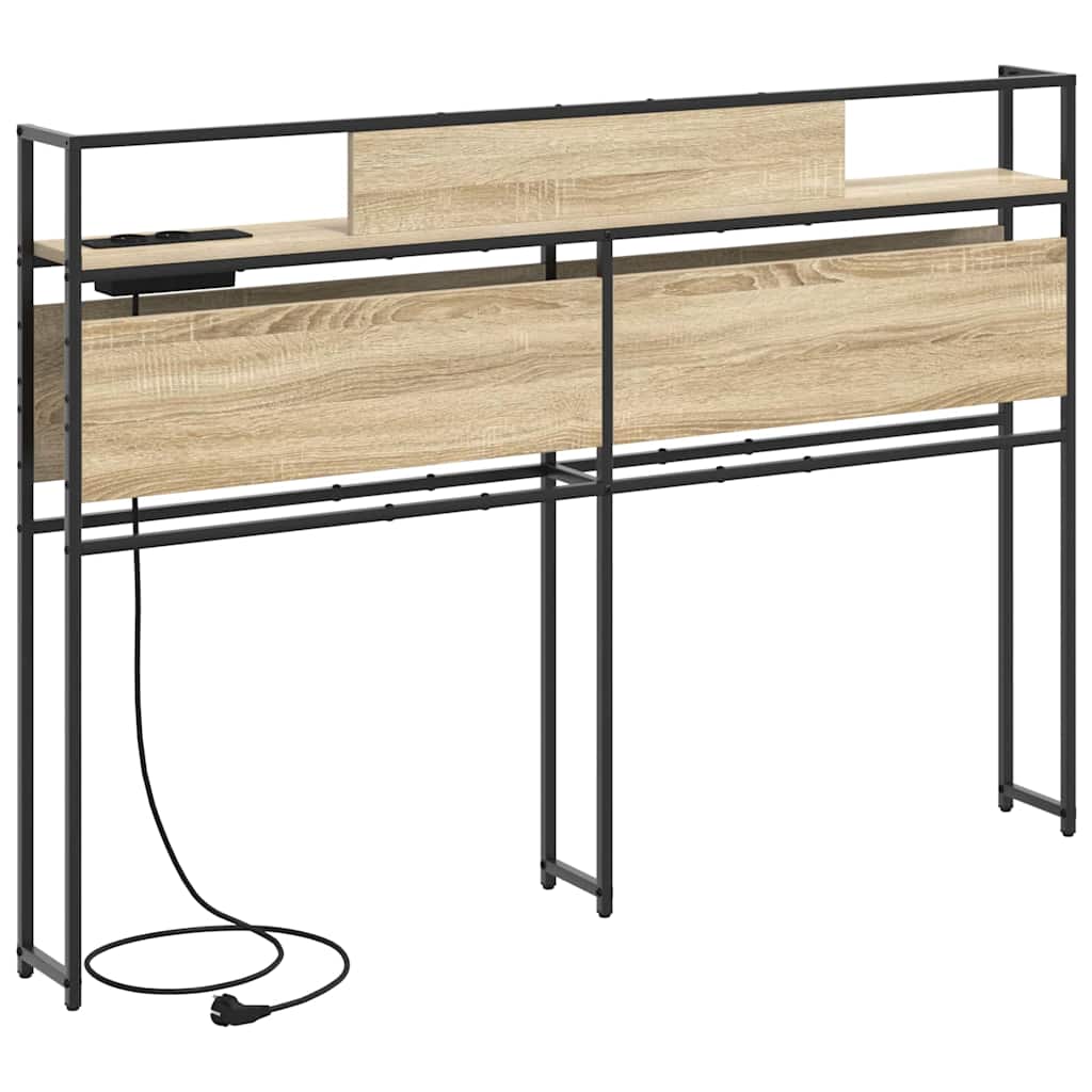 Opberghoofdbord Sonoma eiken Bewerkt hout