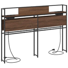 Opberghoofdbord bruin eikenkleur 160 cm Bewerkt hout