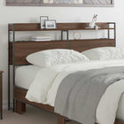 Storage headboard with shelf brown oak colour 140.5 x 15 x 98 cm