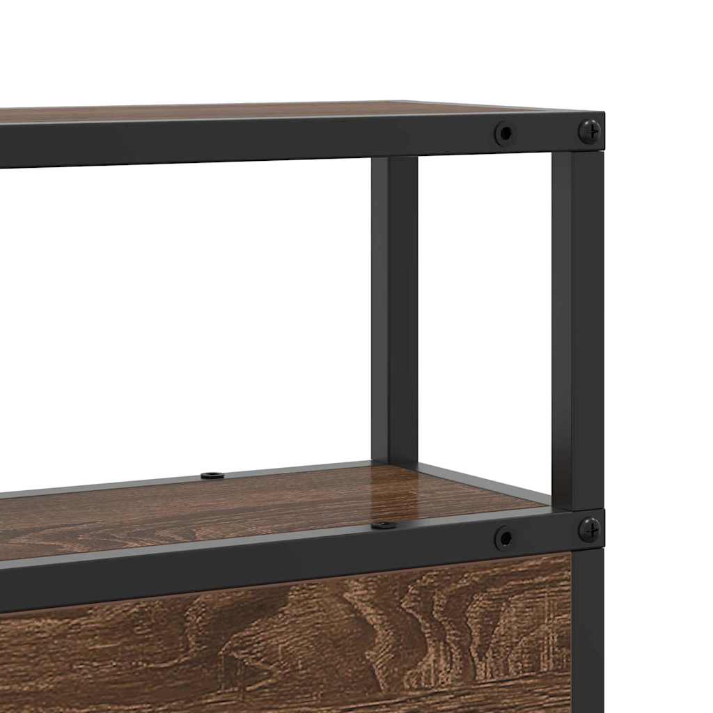 Opberghoofdbord met opslag bruin eikenkleur 75 cm Bewerkt hout