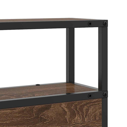 Opberghoofdbord met opslag bruin eikenkleur 75 cm Bewerkt hout