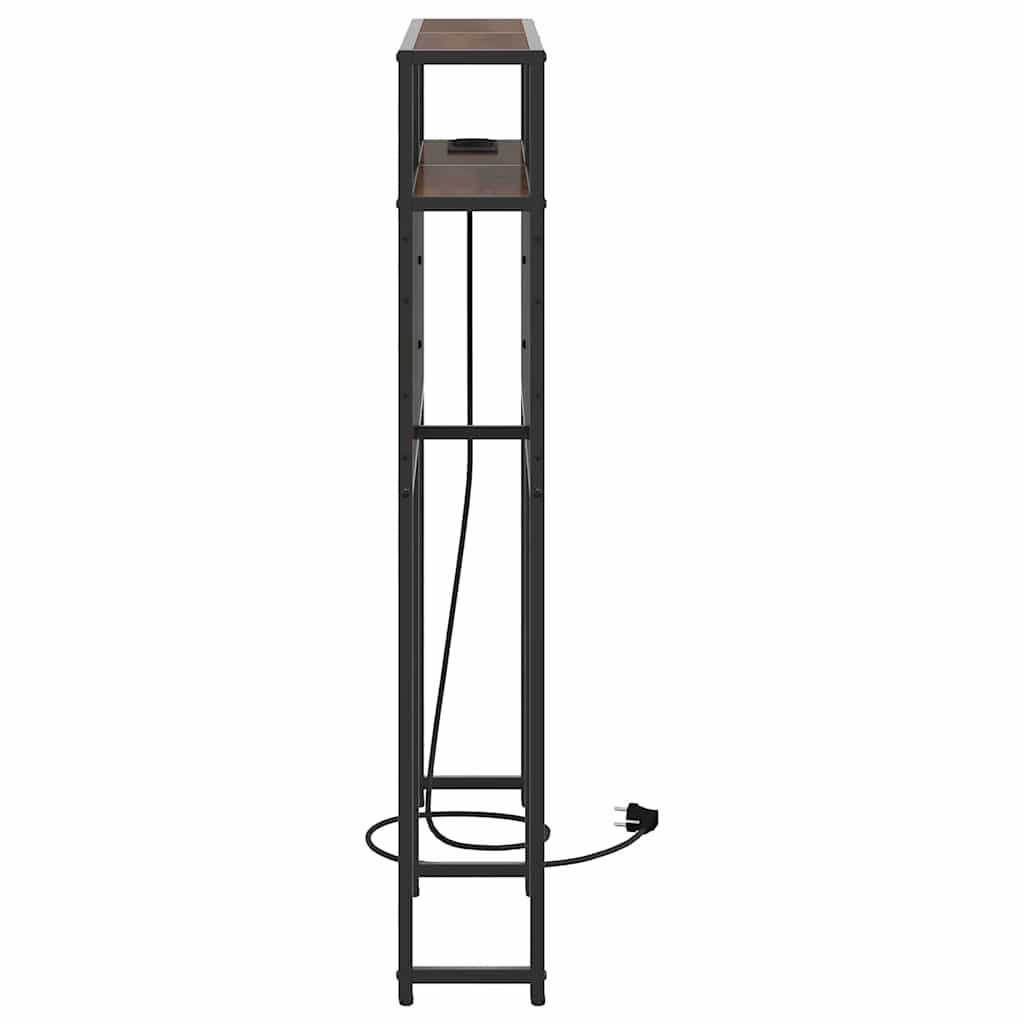 Opberghoofdbord met opslag bruin eikenkleur 75 cm Bewerkt hout