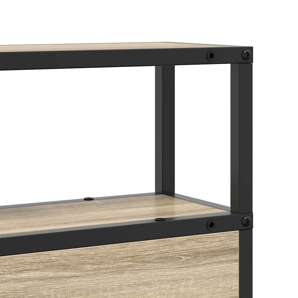 Opberghoofdbord met opslag Sonoma eiken Bewerkt hout