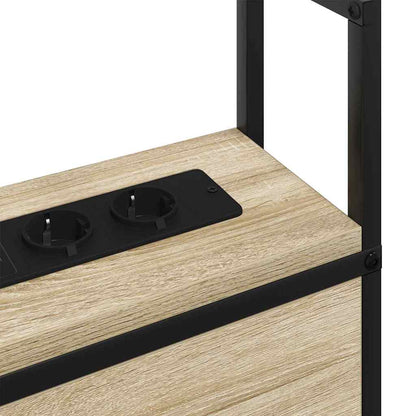 Opberghoofdbord met hoofdeinde met opslag Sonoma eiken 80 cm Bewerkt hout
