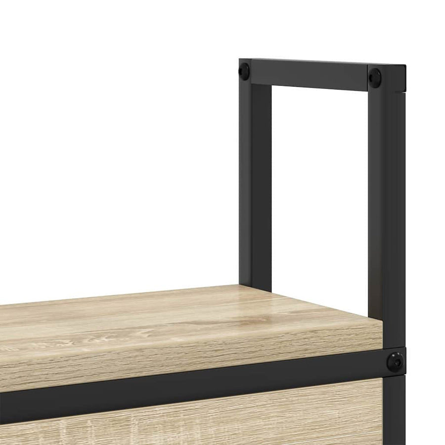 Opberghoofdbord met hoofdeinde met opslag Sonoma eiken 80 cm Bewerkt hout
