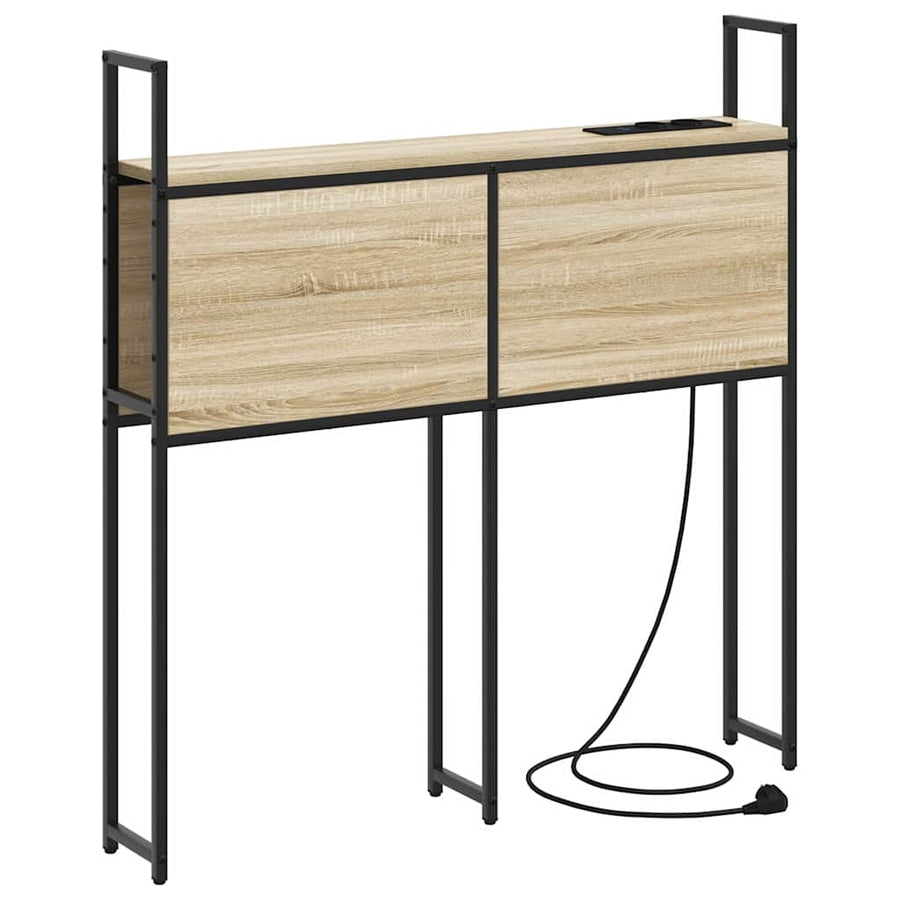 Opberghoofdbord met hoofdeinde met opslag Sonoma eiken 80 cm Bewerkt hout