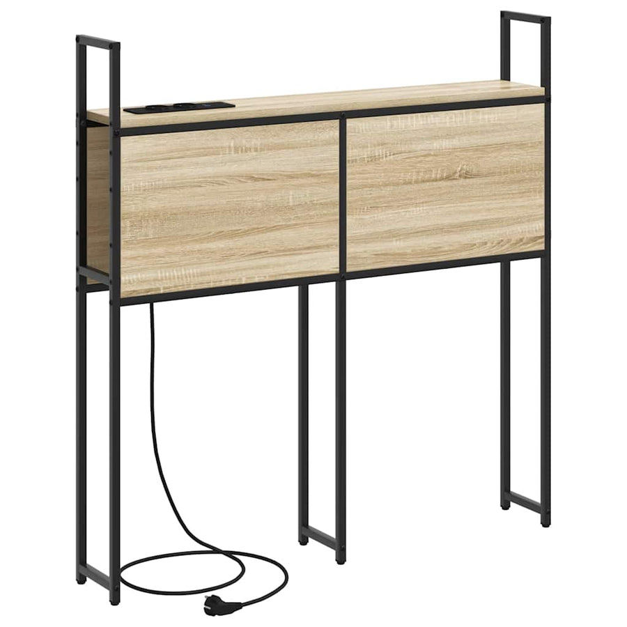 Opberghoofdbord met hoofdeinde met opslag Sonoma eiken 80 cm Bewerkt hout